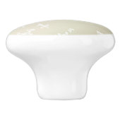 Weiße Schmetterlinge Keramikknauf (Seitenansicht)