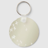 Weiße Schmetterlinge Schlüsselanhänger (Vorderseite)