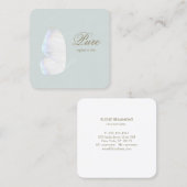 Weiße Schmetterlinge Schönheit und Wellness Quadratische Visitenkarte (Vorne/Hinten)