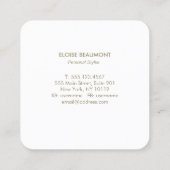 Weiße Schmetterlinge Schönheit und Wellness Quadratische Visitenkarte (Rückseite)