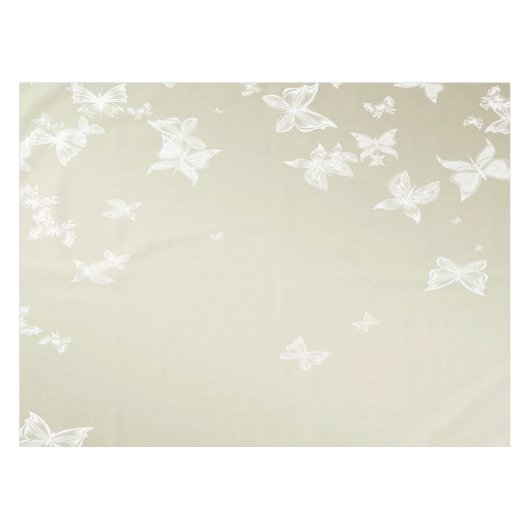 Weiße Schmetterlinge Tischdecke (Vorderseite (Horizontal))