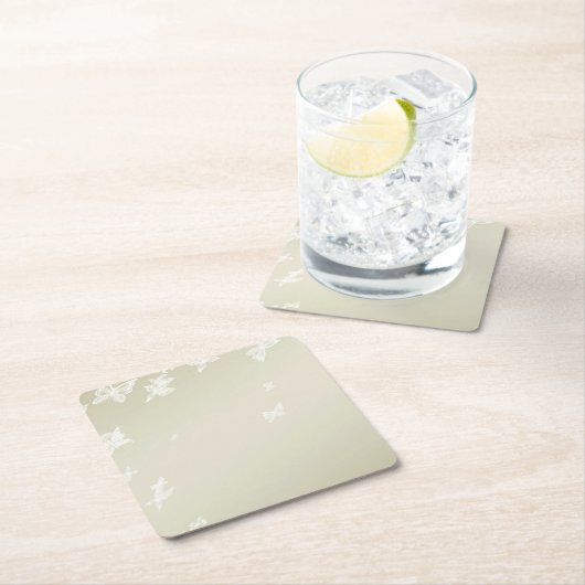 Weiße Schmetterlinge Untersetzer (Vor Ort)