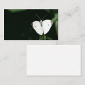 weiße Schmetterlings-Visitenkarte Visitenkarte (Vorne/Hinten)