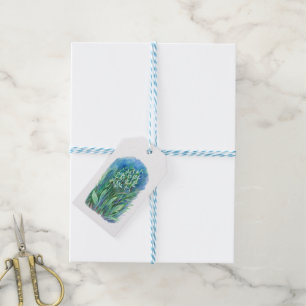 weiße Schmetterlingsorchidee Frühlingsblumenmalere Geschenkanhänger