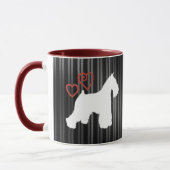 Weiße Schnauzer-Kaffee-Tasse Tasse (Links)