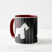 Weiße Schnauzer-Kaffee-Tasse Tasse (Vorderseite Links)