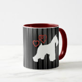 Weiße Schnauzer-Kaffee-Tasse Tasse (VorderseiteRechts)