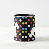 Weiße Schnauzer-Polka-Punkt-Kaffee-Tasse Tasse (Zentrum)