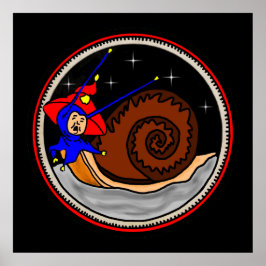 Weiße Schnecke Poster