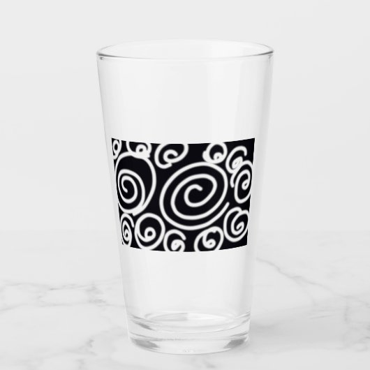 weiße Schnecken Glas (Vorderseite)