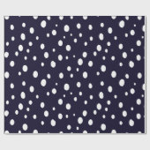 Weiße Schnee-Punktmuster-Satin Geschenkpapier (Flach)