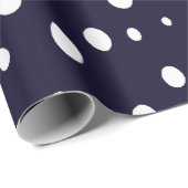 Weiße Schnee-Punktmuster-Satin Geschenkpapier (Rolleneckpunkt)