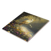 Weiße Schneeauge Wildblumen Kunst Fliese (Seite)