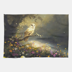 Weiße Schneeauge Wildblumen Kunst Geschirrtuch