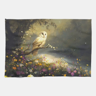 Weiße Schneeauge Wildblumen Kunst Geschirrtuch