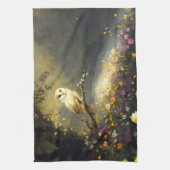 Weiße Schneeauge Wildblumen Kunst Geschirrtuch (Vertikal)