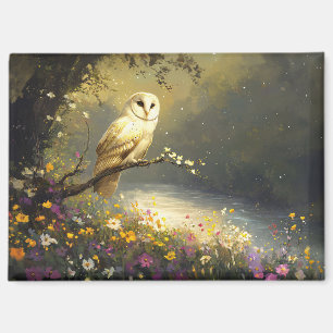 Weiße Schneeauge Wildblumen Kunst Magnet