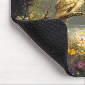 Weiße Schneeauge Wildblumen Kunst Mousepad (Ecke)