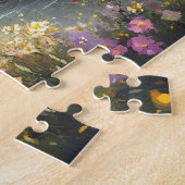 Weiße Schneeauge Wildblumen Kunst Puzzle (Seite)