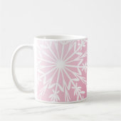 Weiße Schneeflocke auf Pink Happy Holidays Kaffeetasse
