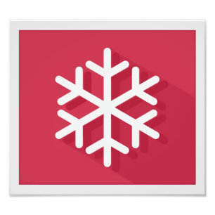 Weiße Schneeflocke Fotodruck