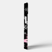 Weiße Schneeflocke Light Pink Ribbon Weihnachtsbau Case-Mate iPhone Hülle (Rückseite / Rechts)