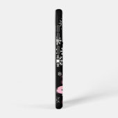 Weiße Schneeflocke Light Pink Ribbon Weihnachtsbau Samsung Galaxy Hülle (Rechte Seite)