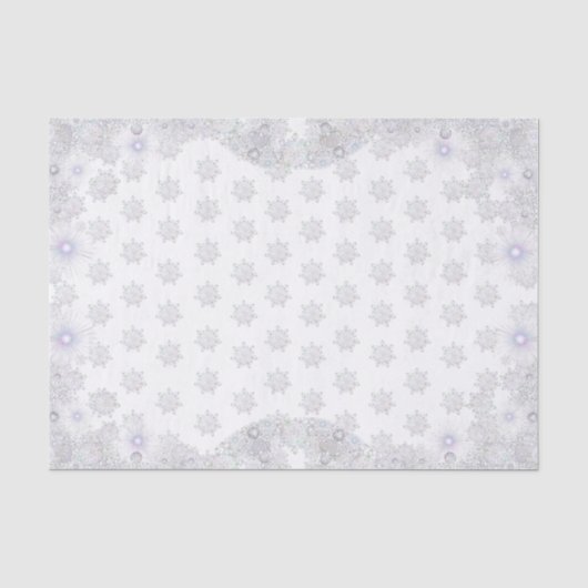 weiße Schneeflocke Seidenpapier (Vorderseite)