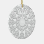 Weiße Schneeflocke wirst du meine Bridesmaid sein Keramikornament (Rechts)