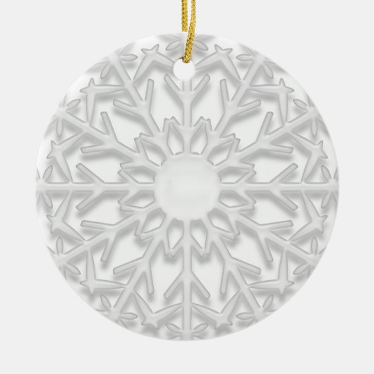 Weiße Schneeflocke wirst du meine Bridesmaid sein Keramikornament (Vorne)