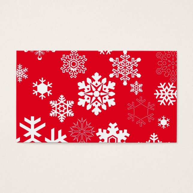 Weiße Schneeflocken - Anpassbare Hintergrundfarbe (Vorderseite)