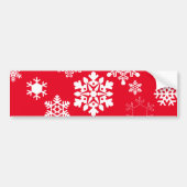 Weiße Schneeflocken - Anpassbare Hintergrundfarbe Autoaufkleber (Vorne)