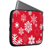 Weiße Schneeflocken - Anpassbare Hintergrundfarbe Laptopschutzhülle (Vorne Rechts)