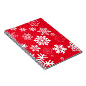 Weiße Schneeflocken - Anpassbare Hintergrundfarbe Notizblock (Rechte Seite)