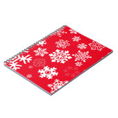 Weiße Schneeflocken - Anpassbare Hintergrundfarbe Notizblock (Linke Seite)