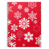 Weiße Schneeflocken - Anpassbare Hintergrundfarbe Notizblock (Vorderseite)