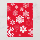 Weiße Schneeflocken - Anpassbare Hintergrundfarbe Postkarte (Vorderseite)