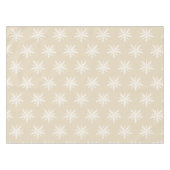 Weiße Schneeflocken auf beige Weihnachtstischdecke Tischdecke (Vorderseite (Horizontal))