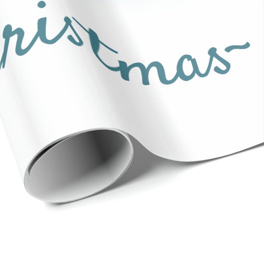 Weiße Schneeflocken auf blau Geschenkpapier (Rolleneckpunkt)