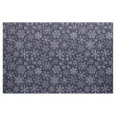 Weiße Schneeflocken auf blau Stoff (Yard (91,4 cm))