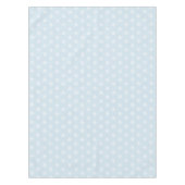 Weiße Schneeflocken auf blauer Tischdecke (Vorderseite)