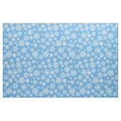 Weiße Schneeflocken auf hellblauem Hintergrund Stoff (Fat Quarter (45,7 x 55,9 cm))