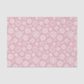 Weiße Schneeflocken auf rosa Weihnachten Seidenpapier (Vorderseite)