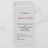 Weiße Schneeflocken auf Silberhochzeit Programm (Vorne/Hinten)