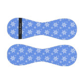 Weiße Schneeflocken, Blau, Ihr Name, Personalisier Baseball (Paneele)