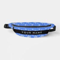 Weiße Schneeflocken, Blau, Ihr Name, Personalisier