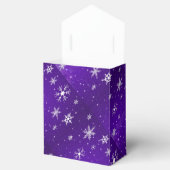 Weiße Schneeflocken Blauer Lila Zelt mit Ribbon Bo Geschenkschachtel (Geöffnet)