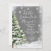 Weiße Schneeflocken - das ist die Jahreszeit für V Einladung (Vorderseite)