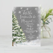 Weiße Schneeflocken - das ist die Jahreszeit für V Einladung (Stehend Vorderseite)