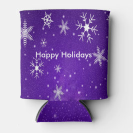 Weiße Schneeflocken Der blaue Hintergrund kann küh Dosenkühler